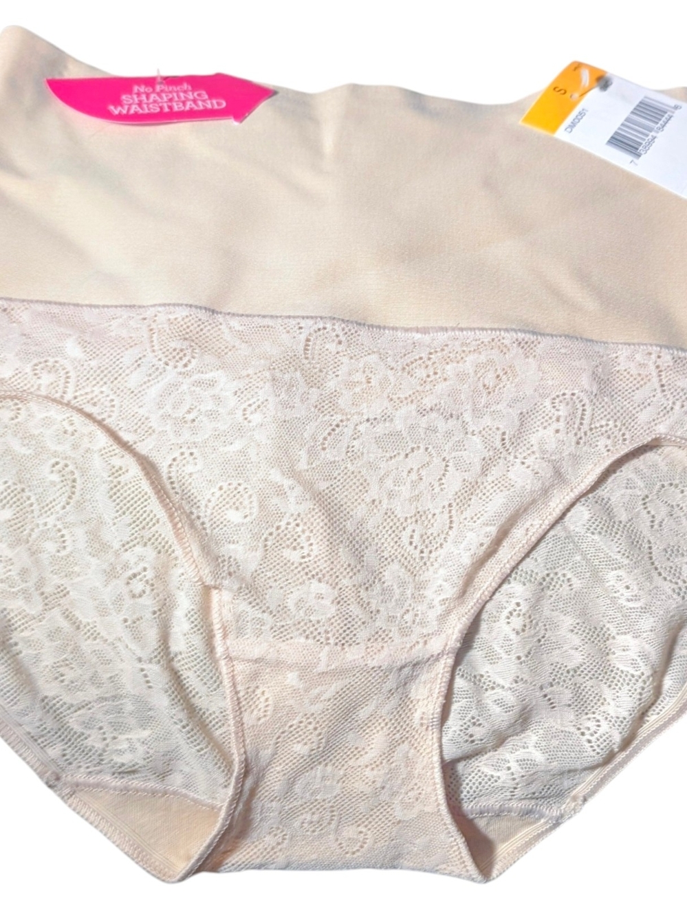 Maidenform Lace High-Waist Shaping Briefs - Nude/Cream